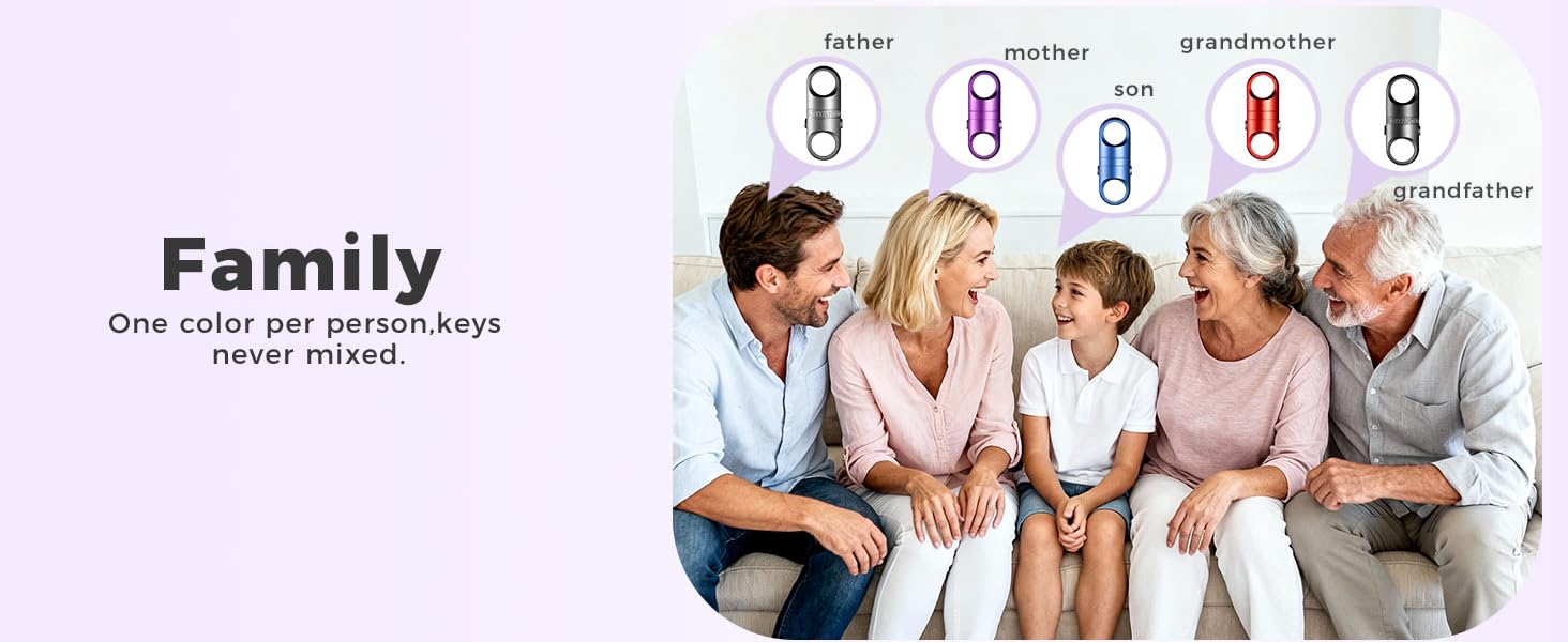 Detachable keychains for family.