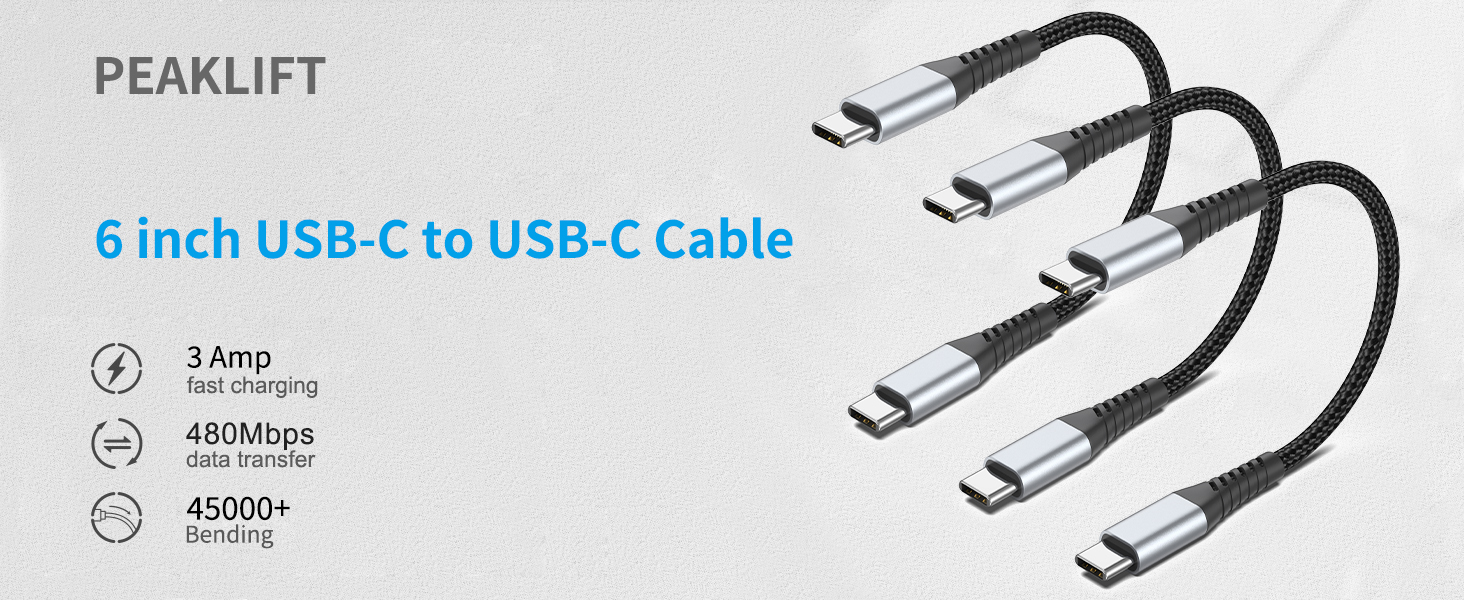 6inch usb c to usb c cable