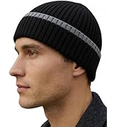 AlturaGo Beanie for Men Women Unisex Winter Hat Cuffed Thick Chunky Knitted Beanies Skull Cap wit...