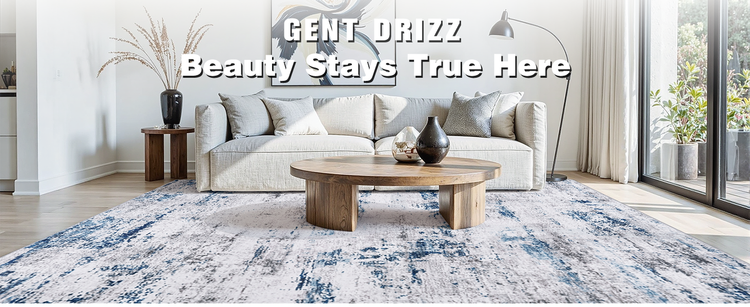 Soft modern area rugs with abstract pattern