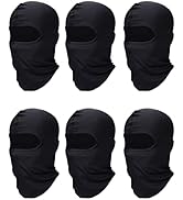 SATINIOR 6 Pcs Ski Mask Cover Balaclava Full Face Mask Summer Face Cover UV Windproof Balaclava f...