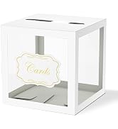 WNINK White Clear Cards Box, Cards Receiving Box For Birthday, Wedding, Bridal or Baby Shower, Gr...