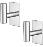 PMMASTO Adhesive Hooks, Stainless Steel Sticky Hooks for Hanging, Self Adhesive Shower Wall Hooks...