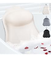 Goowin Bath Pillows for Tub, New Generation Skin-Friendly Silicone Bath Pillow, Luxury Bathtub Pi...