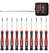 HAUTMEC 11-PCS Precision Mini Screwdriver Set with Telescoping Magnetic Pickup Tool, Phillips, Fl...