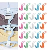 SLMT Clothes Hanger Connector Hooks 50PCS Space Saving Hanger Extender Hooks Closet Organizer for...