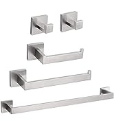 5-Piece Bathroom Hardware Accessories Set, Include 24 Inch Towel Bar, Toilet Paper Holder, Hand T...