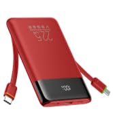 0.4lb Slim USB C Power Bank, Small Battery Pack for iPhone 17/16/15/14/13 iPad Samsung, Flight Safe.