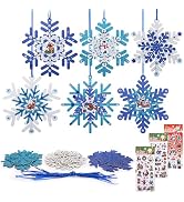 Naler 24 PCS Christmas Snowflake Decoration Kit, Hanging Snowflakes Paper Crafts, Christmas Paper...