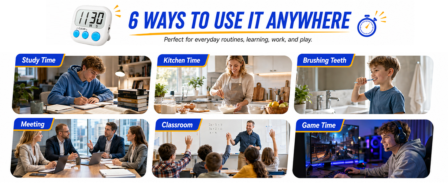 Digital Kitchen Timers for cooking