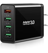Fast Charging 3.0 Wall Charger, 4-Ports USB Charger Block, iSeekerKit Multi USB Power Adapter, Du...