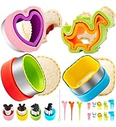 Sandwich Cutter for Kids 22 Piece (MEDIUM), Nifogo Cookie Cutters and Sealer Set, Bread Decruster...