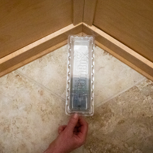 Place the trap at a 90 degree angle. Place in a corner. Don't block the entry holes.
