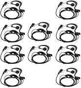 TIDRADIO Radio Earpiece for Walkie Talkie,Radio Earpieces for Law Enforcement&Police 2-Pin G-Shap...