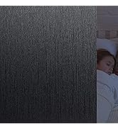 VELIMAX Total Blackout Window Film Silk Black Window Cover Decorative Window Privacy Film Removab...