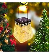 Solar Lanterns Outdoor Waterproof Jar Lights Solar Powered,Table Hanging Garden Backyard Decor La...