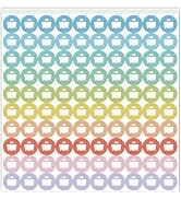 PRESSINART 500Pcs Weight Tracker Stickers Mini Calendar Sticker 0.5 Inch Rainbow Weight Scales Pa...