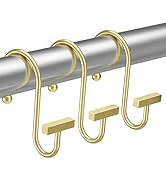 Bathway Shower Curtain Hooks, Gold Shower Curtain Rings Rust Proof, 12PCS Shower Hooks for Shower...