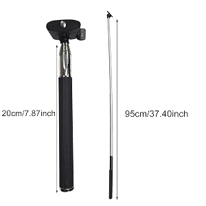 Portable 37 Inch Selfie Stick Phone Tripod Stand, Universal 360 Rotation Extendable