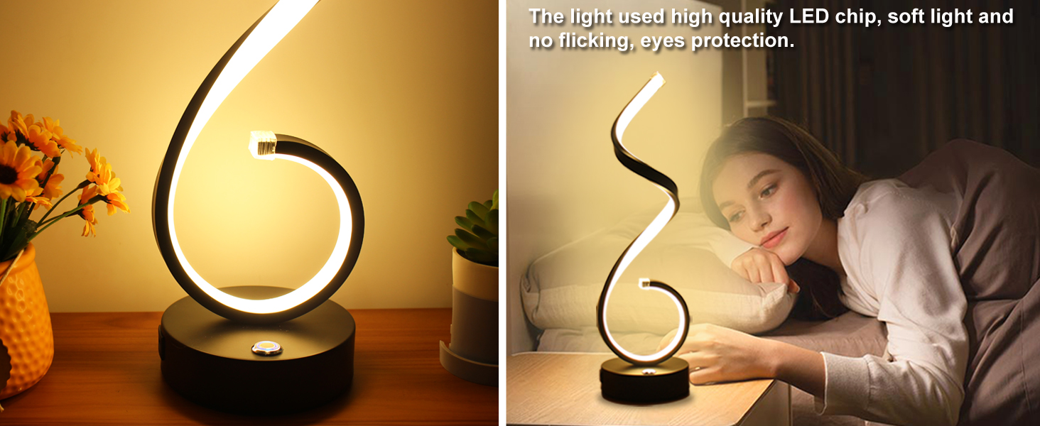 spiral table lamp