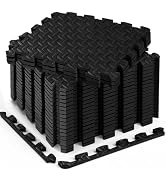 Haulcove 18pcs Puzzle Exercise Mat, 12.6"x12.6"x0.4", 18sqft EVA Interlocking Foam Floor Tiles, P...