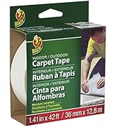 Duck Brand Indoor/Outdoor Carpet Tape, 1.41-Inch x 42 Feet, White (286373)
