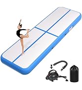 KIKILIVE Inflatable Air Gymnastics Tumbling Mat 6ft 10ft 13ft 16ft 20ft, Air Tumble Track Mat 4/8...