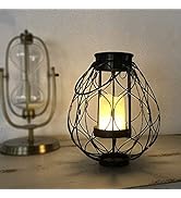 pearlstar Hanging Solar Lights Outdoor - Solar Table Light Waterproof Decorative with Candle Warm...