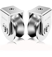 2 Pack 3 Inch Pulley Block V Grooved Wheel Pulley, 304 Stainless Steel Pulley Roller, Heavy Duty ...