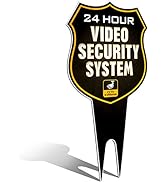 Ultra Reflective Warning 24 Hour Video Surveillance Security Camera System in Operation Metal Yar...