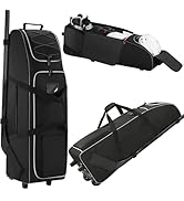 JMIANeodark 41-Inch Hockey Bag with Wheels, Large Ice Hockey Duffel Travel Bag for Equipment & Ge...