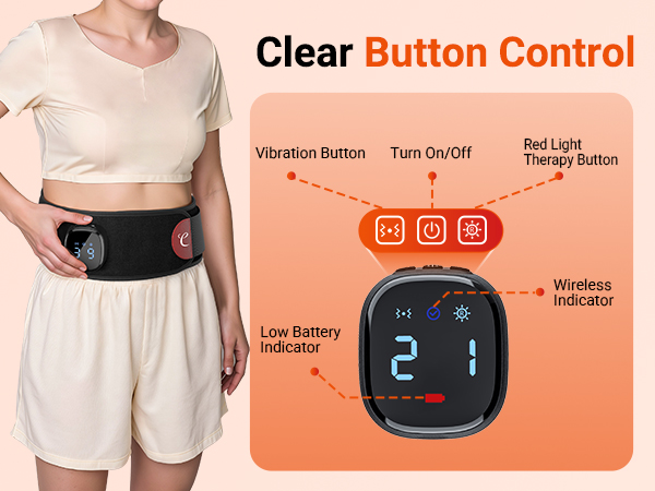red light therapy belt with vibration massage