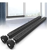 WooFog Adjustable Window Security Bars Vertical, Heavy Duty Sliding Patio Glass Door Lock Bar wit...