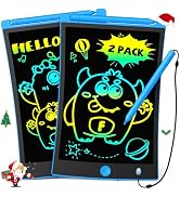 TEKFUN 2 Pack LCD Writing Tablet with Stylus, 8.5in Erasable Doodle Board Mess Free Drawing Pad f...