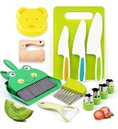 Montessori Kitchen Tools-14pcs Toddler Toys Kids Cooking sets Real with Safe Knife set Gift for 2...
