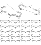 PH PandaHall 30pcs Antique Silver Pins Safety Pins with 3 Loops, Brooch Pins for Crafts Kilt Pins...
