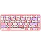 DAIDAI 84 Key Retro Bluetooth Keyboard with Cute Round Keycap | Portable Typewriter Style Wireles...