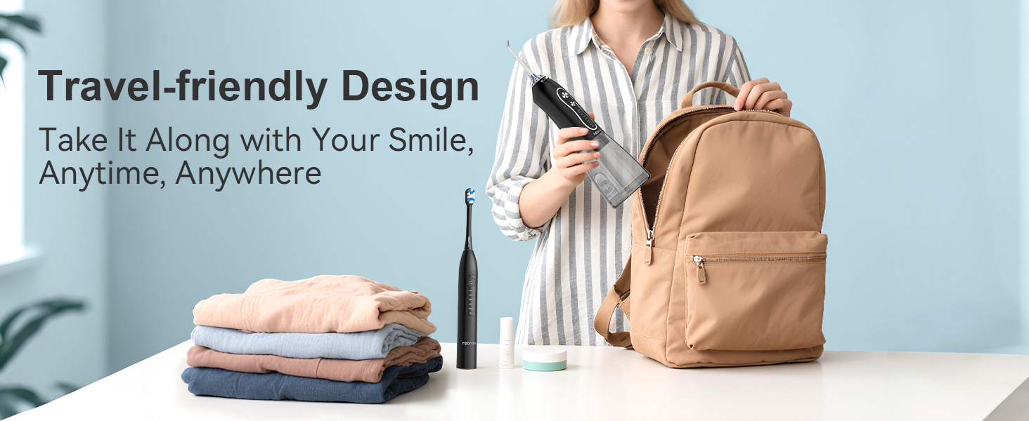 travel friendly water flosser set