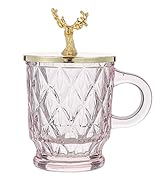 pink glass coffee mug