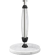 Marble Paper Towel Holder Countertop, Stainless Steel, One-Handed Tear, Freestanding Paper Towel ...