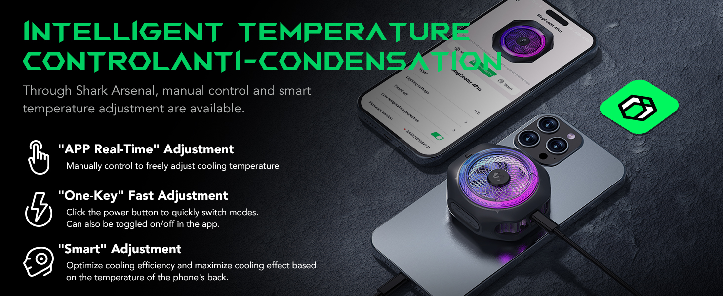 Black Shark Magnetic Cell Phone Cooler 4PRO