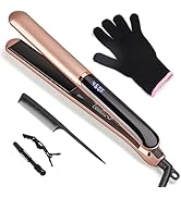 Flat Iron Hair Straightener with Floating Plates Get Shinier & Smoother Hair, 14 Adjustable Temp,...