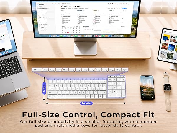 bluetooth keyboard with number pad