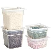 Cambro 16 & 32 OZ (Ounce) BPA-Free Meal Prep Food Storage Containers with Lids - 8 Piece Set - Tr...