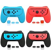 FASTSNAIL 4 Pack Grips Kit Compatible with Nintendo Switch for Animal Crossing for Joy Con, Wear-...