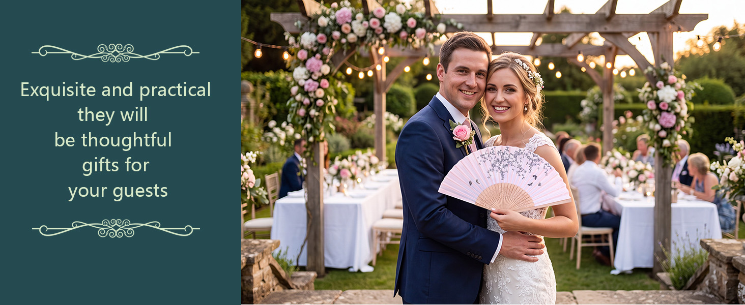 Silk Fabric Fans For Wedding