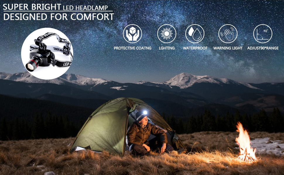 Headlamps for camping at night or if your car breaks down.