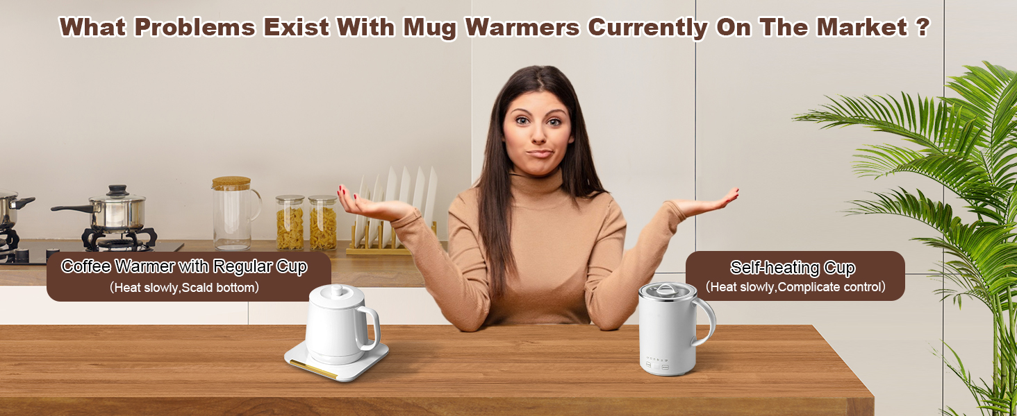 Coffee Mug Warmer Set for Desk, Coffee Cup Warmer with Auto Shut OffTimer, Coffee Mug Cup Heater