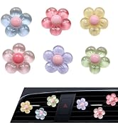 WZP 6PCS Car Vent Clips, Cute Flower Air Vent Clips, Universal Car Air Conditioner Outlet Decorat...