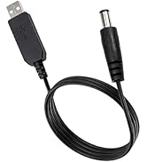 AZJCKEW 5V to 12V USB Step Up Converter Cable, USB to DC 5.5x2.1mm Power Adapter Cord 3.3FT, Port...